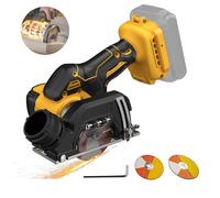 Mini scie circulaire sans fil - 3 Pouces - 19500 tr/min - Compatible Batterie DeWalt 20V - 2 lames - Pour bois métal carrelage PVC