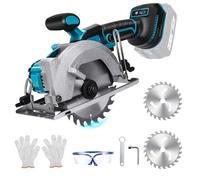 Mini scie circulaire sans fil compatible avec Makita 18 V, 2 lames
