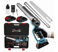 Mini Scie Électrique à Batterie 8" 21V 2x Batterie Scie à Bois Branches Jardin