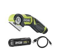 Mini-scie 4V RYOBI RCT4-120G - Câble USB C - 1 batterie 2,0 Ah - Livrée avec 1 lame 38 mm