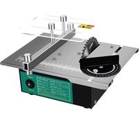 Mini Scie sur Table, Scie à Table Loisirs avec Écran de Sécurité Acrylique et Profondeur de Coupe 40mm Max, Scie d'Établi Multifonction pour Travail du Bois, Bricolage, Modélisme et PCB,Set 4
