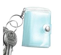 Mini Scrapbook Porte-Clés | Mini Album Porte-Clés avec 24 Pochettes - Petit Classeur Portable Transparent | pour Portefeuille Sac À Dos Adultes Hommes Femmes Anniversaire Mariage École