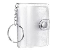 Mini Scrapbook Porte-Clés - Porte-Clés avec 24 Emplacements pour Photos - Pendentif De Sac Portable Transparent,pour Portefeuille À Adultes Hommes Femmes Anniversaire Mariage École