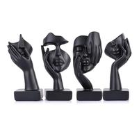 Mini-sculptures abstraites, figures de penseurs, visage moderne, petite statue pour accents, décoration, chambre féminine, étagère flottante, bibliothèque, table de télévision, table basse