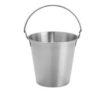 Mini Seau à Glace en Acier Inoxydable, Durable, Robuste, Multi-usages, Refroidisseur de Boissons pour fêtes, Restaurants, Acier Inoxydable 11 x 10,5 x 8 cm (Argent)