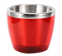 Mini Seau à Vin en Acier Inoxydable pour la Maison, la Cuisine, le Bar, L'hôtel KTV, la Glace, le Champagne, la Bière, le Seau en Acier Inoxydable, le Seau à Vin à Double Paroi, Idéal pour le Bar à Co