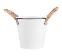 Mini seau blanc de jardin en zinc Ø 10,5 cm x 10,5 cm Multicolore G
