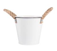 Mini seau blanc de jardin en zinc ø 10,5 cm x 10,5 cm Rayher