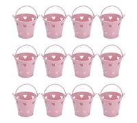 Mini seau creux en métal en forme de cœur avec poignée pour ranger des bonbons, pots de fleurs en plein air, organisateur cosmétique, décoration rustique de la maison, mariage, fête