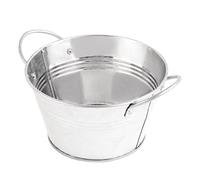 Mini seau de service alimentaire 8 x 15 cm en acier galvanisé pour gros frites