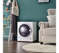 Mini sèche-linge, 2,5 kg, sèche-linge mural, double filtre, chauffage céramique PTC, tambour en acier inoxydable, protection contre la surchauffe, convient pour le séchage à 65°C