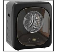Mini Sèche-Linge Compact 4 kg 800W - Sèche-Linge Évacuation Posable ou Mural avec Écran Tactile - Noir