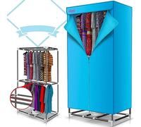 Mini Seche Linge Concis Intérieur 900 W Grande Capacité 15 Kg Sechoir a Linge Double Couche en Acier Inoxydable Armoire De Séchage à Air Chaud (Color : Blue, Size : A)