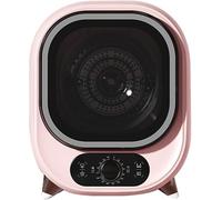 Mini sèche-linge électrique portable, compact, à chargement frontal, avec tambour en acier inoxydable, 500 W, idéal pour appartement ou résidence étudiante, rose.
