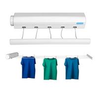 Mini Séchoir Mural, étendoir Compact, Extensible 3,2 M, Montage Mural, capacité de Charge 8 Kg, Plastique, Design Moderne et Simple, pour Salle de Bain, Cuisine, Balcon, Terrasse