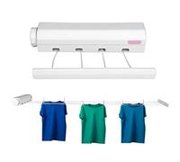 Mini Séchoir Mural, étendoir Compact, Extensible 3,2 M, Montage Mural, capacité de Charge 8 Kg, Plastique, Design Moderne et Simple, pour Salle de Bain, Cuisine, Balcon, Terrasse