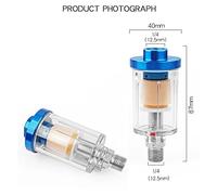 Mini séparateur d' d'eau de 1/4 pouces, filtre de tuyau d'air en ligne, piège à humidité, pulvérisateur de compresseur, outil de pulvérisation de peinture pneumatique, filtre,