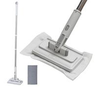 Mini serpillère, avantage de prise en main sûre, acier inoxydable, balai à poignée S, pas de lavage, application étendue, pour cuisine, salle de bain, bureau, verre, salon, voiture, sol, vaisselle