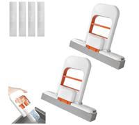 Mini SerpillèRe De Bureau Pliable 2025, SerpillèRe Courte Portable à Essorage Automatique, SystèMe De Nettoyage Humide Et Sec (A+A)