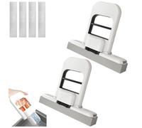 Mini SerpillèRe De Bureau Pliable 2025, SerpillèRe Courte Portable à Essorage Automatique, SystèMe De Nettoyage Humide Et Sec (B+B)