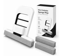 Mini serpillère multifonction pliable avec 2 têtes d'éponge de rechange | Absorbe rapidement les liquides renversés, peut être essoré d'une seule main et rangé pour économiser de l'espace
