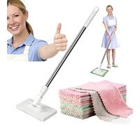 Mini serpillière s-Nap Grip, serpillère sans Contact avec tête rotative à 360°, Presse Amovible avec 4 Chiffons réutilisables, sans Danger pour Les sols en Bois Dur, carrelage, stratifié