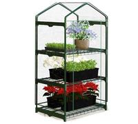 Mini Serre Balcon Feuille 3 étagères 125x69x49cm