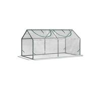 Serre de jardin - Outsunny - 2 fenêtres - couverture en PVC - cadre en acier - 120 x 60 x 60 cm - transparent
