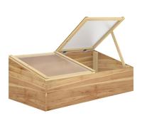 Mini Serre de Jardin Outsunny Bois de sapin 100x50x36cm Bois naturel