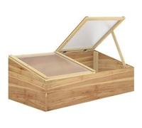 Mini serre de jardin double toit ouvrable polycarbonate sapin pré-huilé