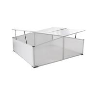 Mini Serre Froide Polycarbonate 108x110x41 cm 4 Couvercles | Sans fond, Pose directe sur sol, Résiste de -25°C a +60°C, Transparent, Durable