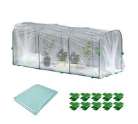 Mini serre : petit cadre de jardin intérieur, portable pour plantes, couverture de lit surélevé | Organisateur de semis succulents pour hiver, fleurs émergentes, fraises, jardinage