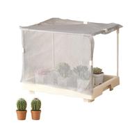 Mini serre - Petite serre à 4 niveaux avec fermeture éclair enroulable - Porte pour jardin de balcon, agriculture urbaine, fonction de ventilation, accessoires de culture de légumes 34 x 26 x 29 cm