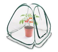 Mini serre pop-up en film plastique 60 x 60 cm - Petite serre pour légumes, fleurs et champignons - Tente d'hiver en PVC transparent pour plantes - Aucun assemblage requis