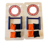 Mini Set de Cornhole - 60x30 cm - Jeu d’Adresse Extérieur - Style Red Zone - 2 Plateaux + 8 Mini-Sacs