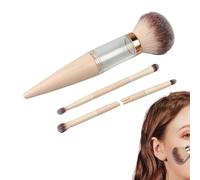 Mini Set De Pinceaux De Maquillage - 5 Pièces Cosmétiques Portables Réutilisables,Kit Pinceaux Maquillage De Teint Et Fards À Paupières | Pour Filles Débutantes Coiffeuse Mariage Mariée Maison