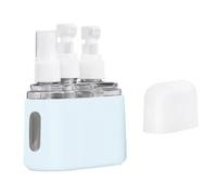 Mini Shampoo Dispenser Portable Travel Bottle Set, 4 in 1 Travel Dispenser Bottle, Mini Dispensers Portable Travels Set, for Liquid, Lotion, Shower Gel, Reusable (Blue,3in1)