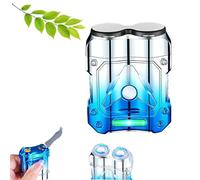 Mini Shaver, Compact Electric Razor & Charging Lighter Combo, Precision Trimmer and Built-in Lighter, Portable, Suitable for Business Trips And Travel (Blue)