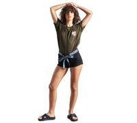 Superdry Lace Hot Denim Shorts Noir 32 Femme