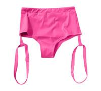 Mini Short Femme Sexy- Short Pole Dance Taille Haute avec Découpes Croisées Latérales Contrôle du Ventre Les des Hanches Couleur Unie Chic Et Élégants Confortable Respirante Pants pour Yoga