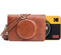 Mini Shot 2 Retro Etui Cuir PU Housse de Protection Compatible avec Mini Shot 2 /C210R 2 en 1 Étui Appareil Photo & Imprimante avec BandoulièreMarronn
