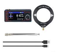 Mini SI4732 pour radio DSP ESP32-S3 FM AM SSB 1,9 pouces IPS 800 mAh Type-C Récepteur de poche portable pour écoute HF SW VHF (noir)
