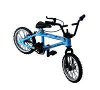 Mini Simulation Alliage Doigt Velo Retro Modèle Double Pole Avec Pneu De Secours Jouets Moules Sous Pression Avec Bo?Te D'emballage,Bleu