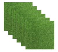 Mini Simulation Gazons 6 Pcs,Gazon Moderne,Herbe De Mousse Miniature pour Maison de Poupée Miniature pour Jardin Balcon Modèle de Construction Micro, Artificielle 15 x 15 Cm