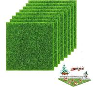 Mini Simulation Gazons,Tapis De Pelouse Verte Artificielle,Herbe De Mousse Miniature,Gazon Artificiel Miniature Simulé,Artificiel Miniature Herbe pour Jardin Paysage Balcon Bureau Poupée,8 Pièces