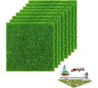 Mini Simulation Gazons,Tapis De Pelouse Verte Artificielle,Herbe De Mousse Miniature,Gazon Artificiel Miniature Simulé,Artificiel Miniature Herbe Pour Jardin Paysage Balcon Bureau Poupée,8 Pièces