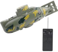 Mini -simulation militaire télécommande 6 canaux -U -bateau -modèle de jouet (vert)