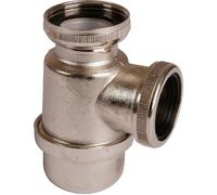 Siphon - VALENTIN - 00 150300 008 00 - Laiton nickelé mat - Diamètre sortie 32 mm - Culot court étanche