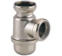 Mini siphon de lavabo sortie D32 laiton nickelé mat VALENTIN 00 150300 008 00