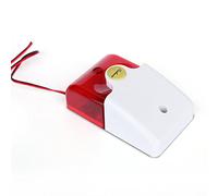 Mini Sirène Filaire 12V 105dB Avec Lumière Stroboscopique Rouge Clignotante - Système D'alarme De Sécurité Pour Maison/Société/Entrepôt
